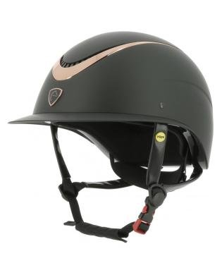 CASQUE "WINGS" ROSE GOLD/NOIR - EQUITHEME